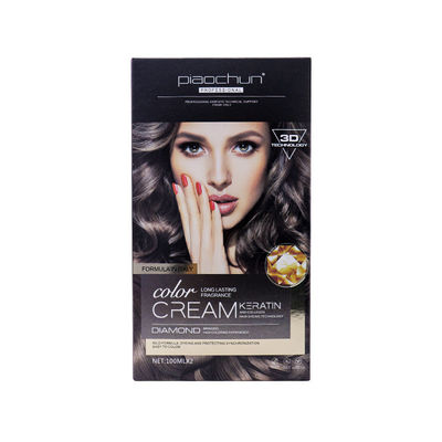 Creme de coloração de cabelo livre de amônia para cobrir o cabelo branco